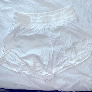 Lululemon Track That High-Rise Lined Short 3 white